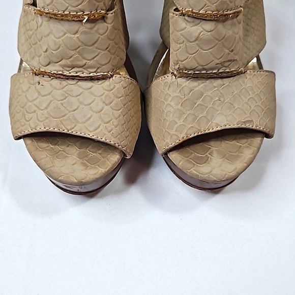 Loft  Kourtney Cream Platform Sandals Size 7 - Picture 3 of 9